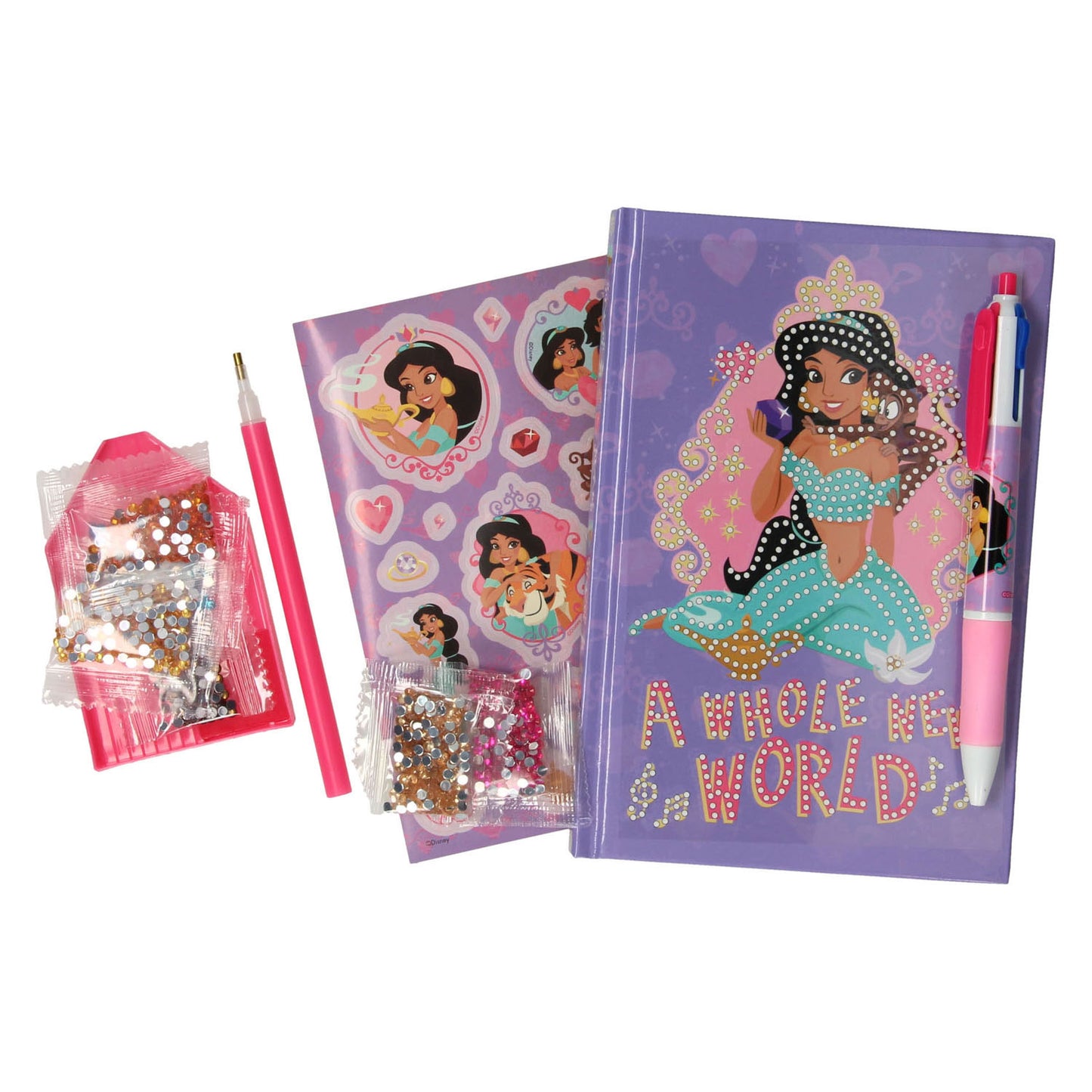 Dekorieren von Disney Princess Diary mit Strasssteinen