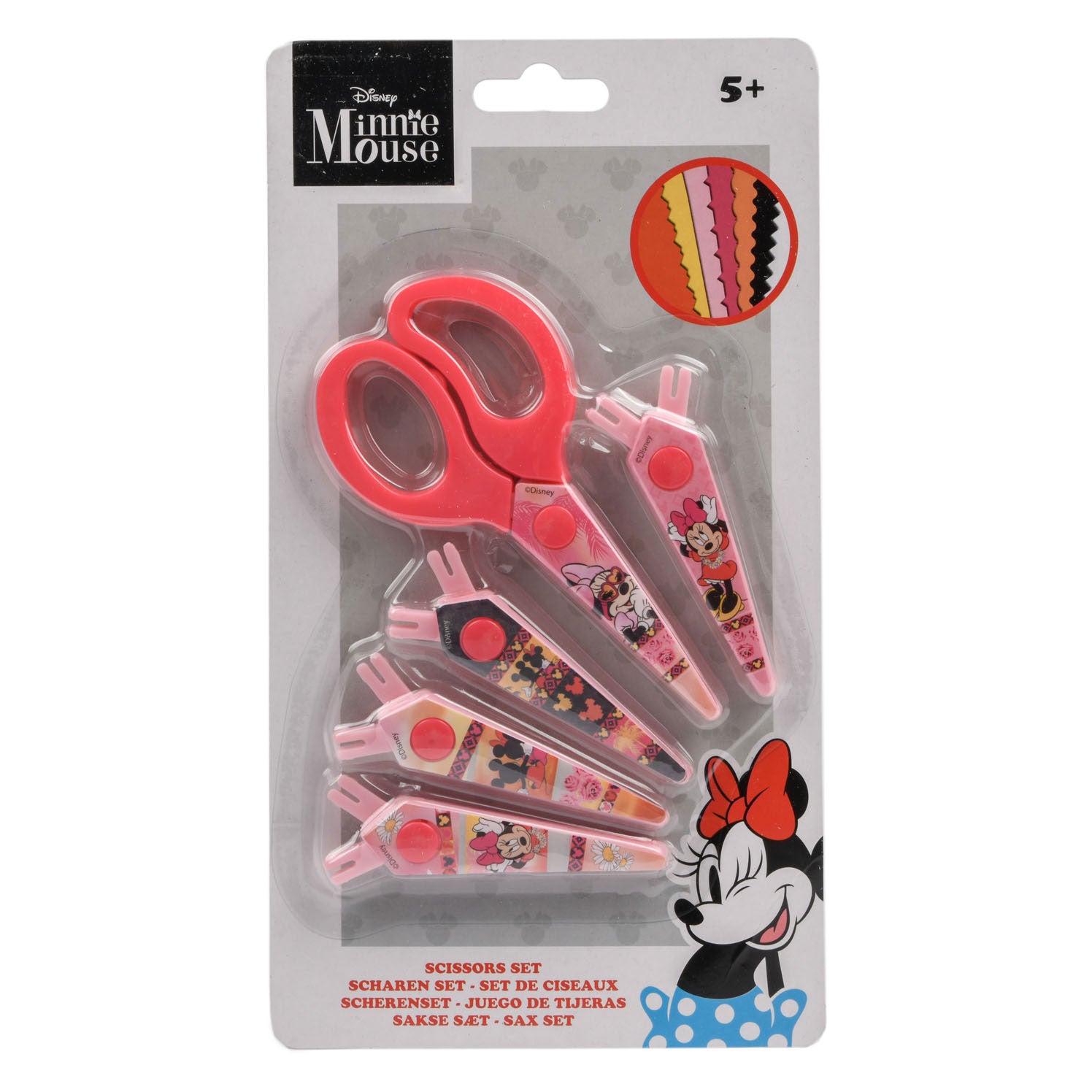 Minnie Mauskartellschere mit 5 Kartellmagazinen