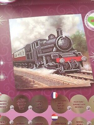 Diamantmalerei Karte DIY -Lokomotive