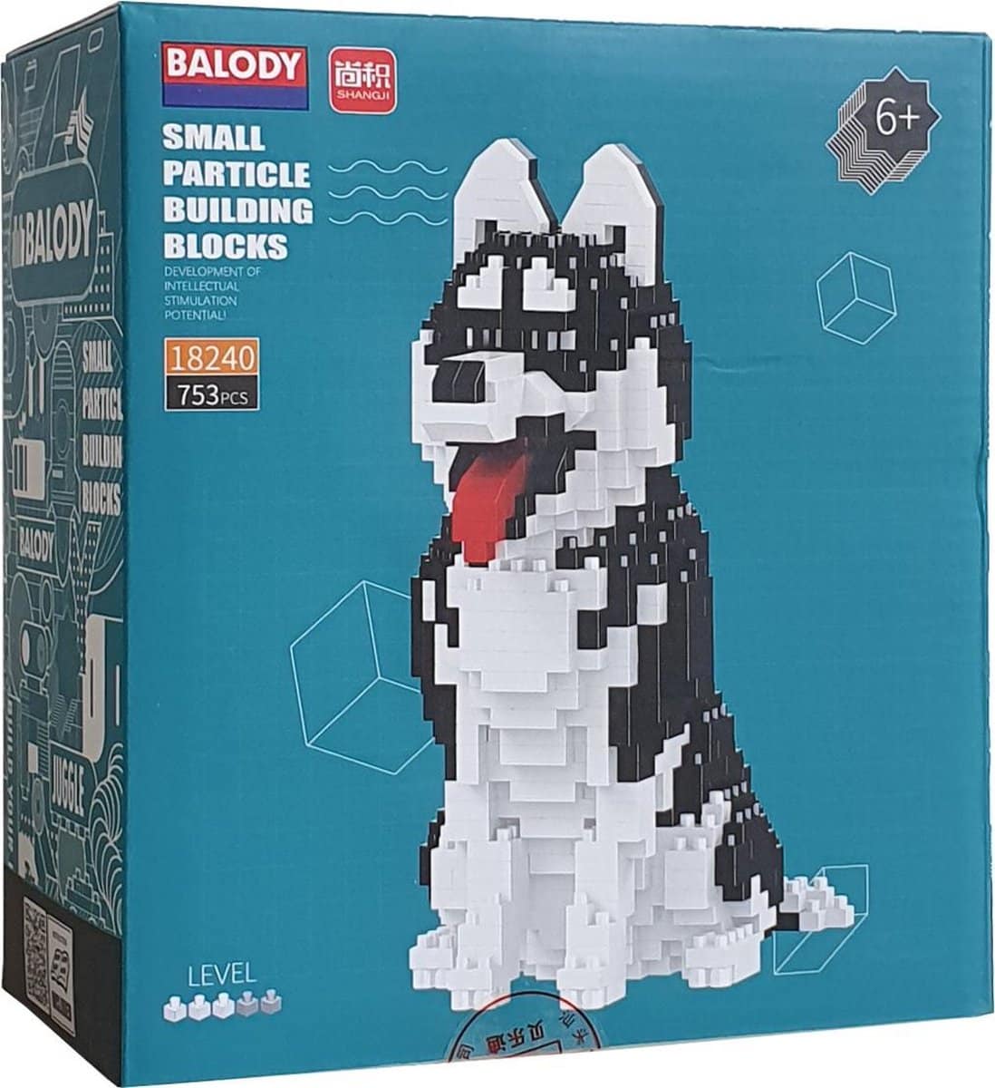 Balody Husky Hund mit Nanoblocks Mini Lego Building Stones 753 Teile