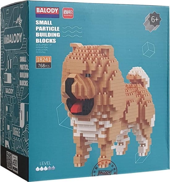 Balody Chow Chow Dog mit Nanoblocks Mini Lego Building Stones 768 Teile