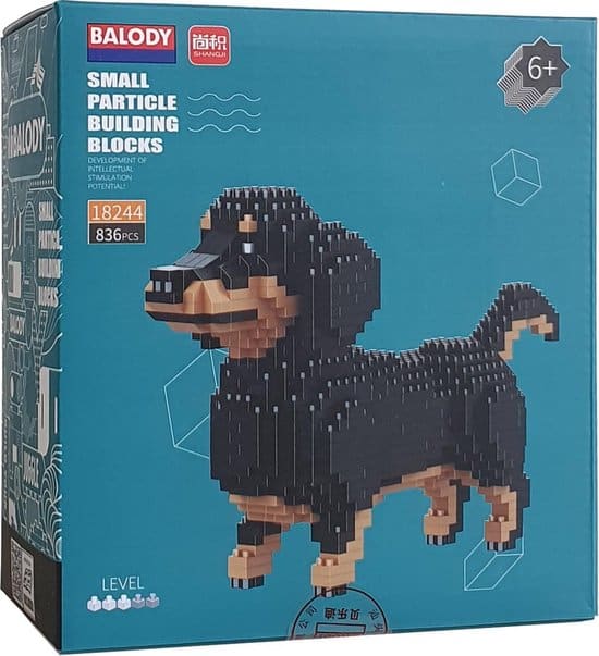 Balody Deckel Hund mit Nanoblocks Mini Lego Building Stones 836 Teile