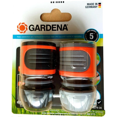 Gardena Schlauchverbinder + Wasserstopp 1 2 - 5 8