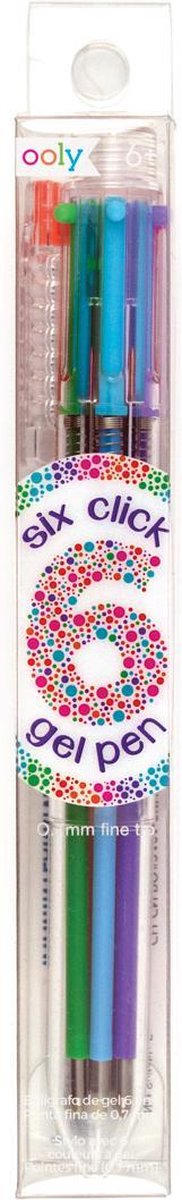 Ooly – Multi-Click-Gelstift – 6 verschiedene Farben mit feiner Spitze