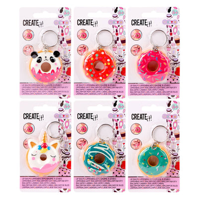Erstelle es! Beauty-Schlüsselanhänger Donut mit Lippenbalsam