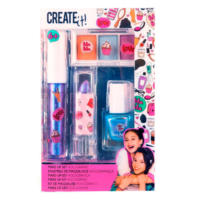 Erstelle es! Schöne Make -up -Set Holographic, 4dlg.