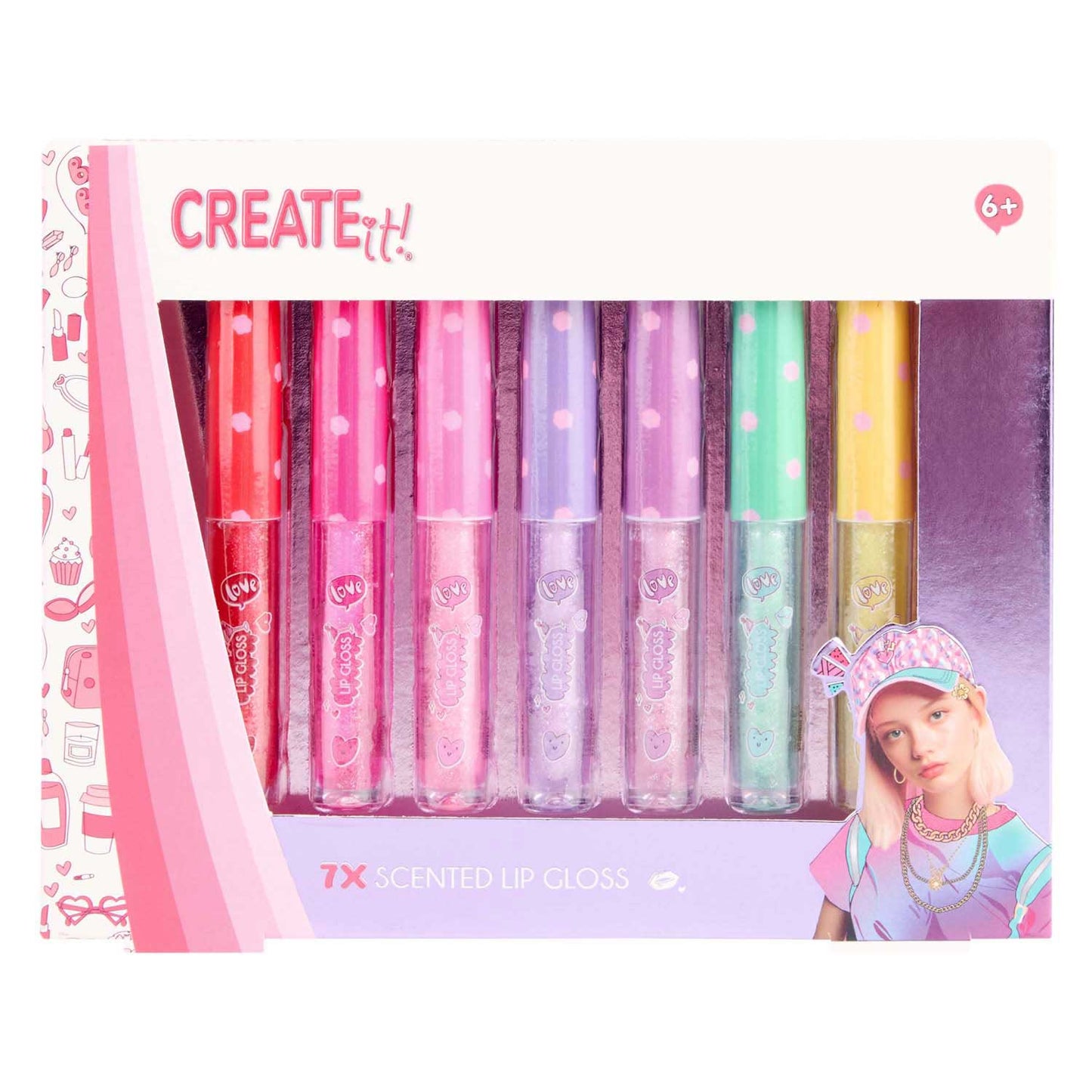 Erstelle es! create it Lipgloss-Duft-Glitzer, 7 Stk.