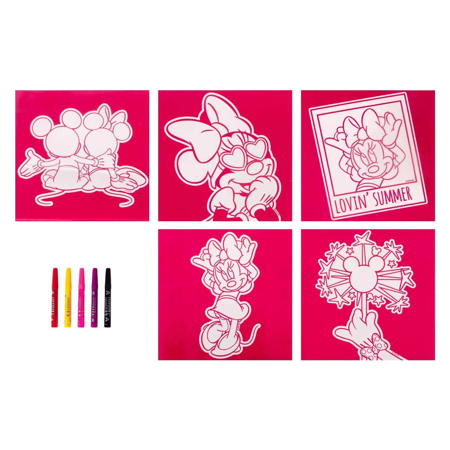 Minnie Filzfarben 18x18 cm - 5 Stück