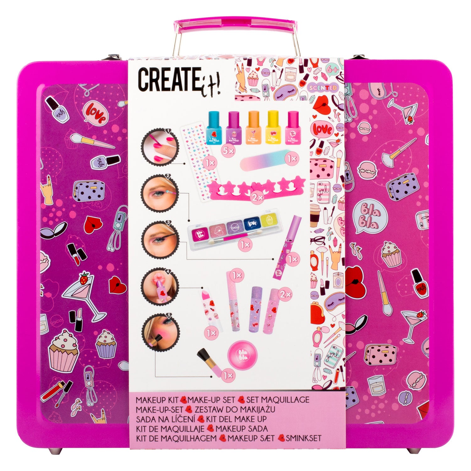 Erstelle es! Schönheits -Make -up in Luxuskoffer