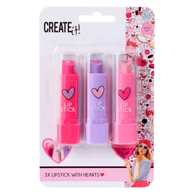 Erstellen Sie es! Herz Lippenstift, 3st.