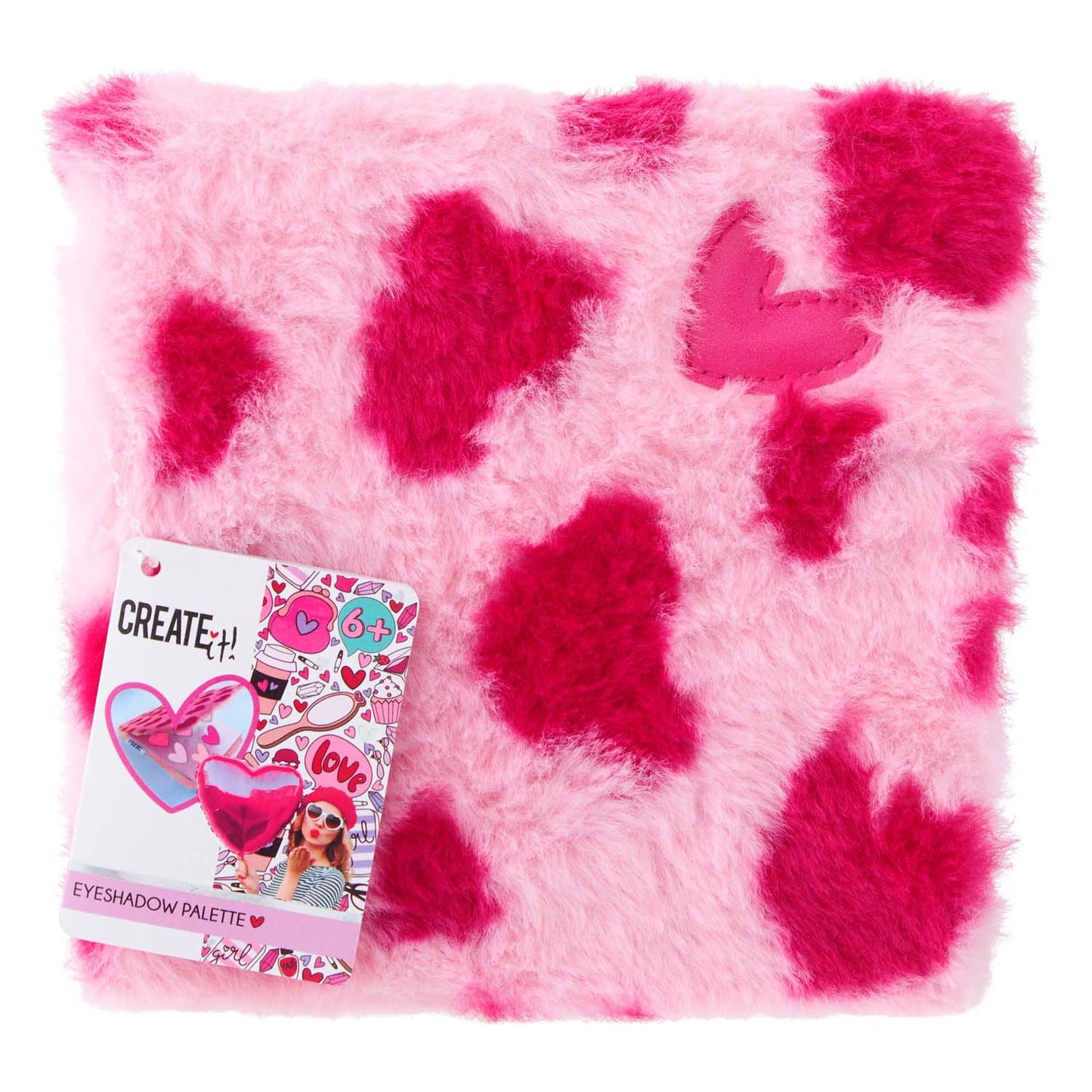 Erstellen Sie es! Herz -Lidschatten -Broschüre flauschig
