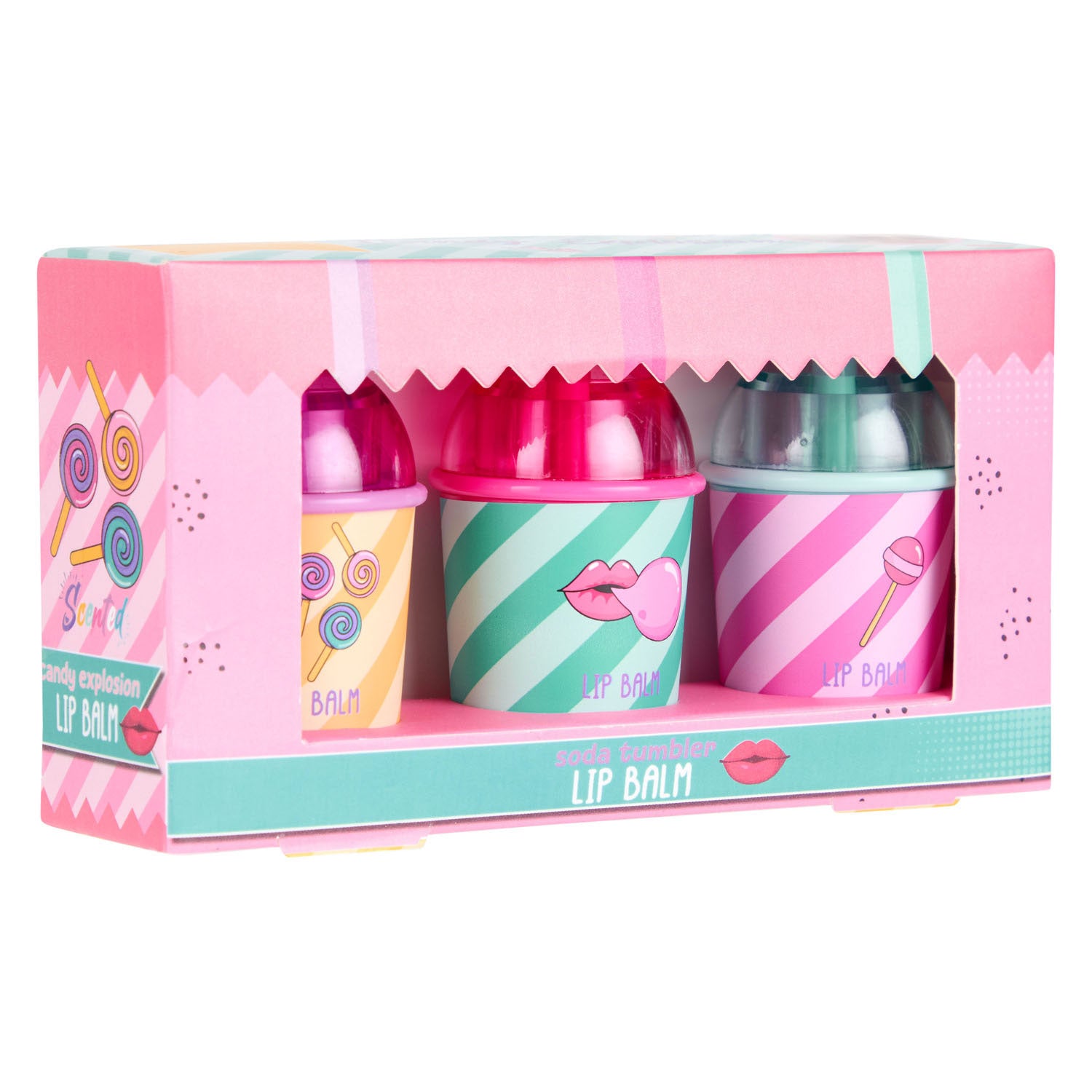 Erstelle es! Candy Lippenbalsam im Becher, 3 Stk.