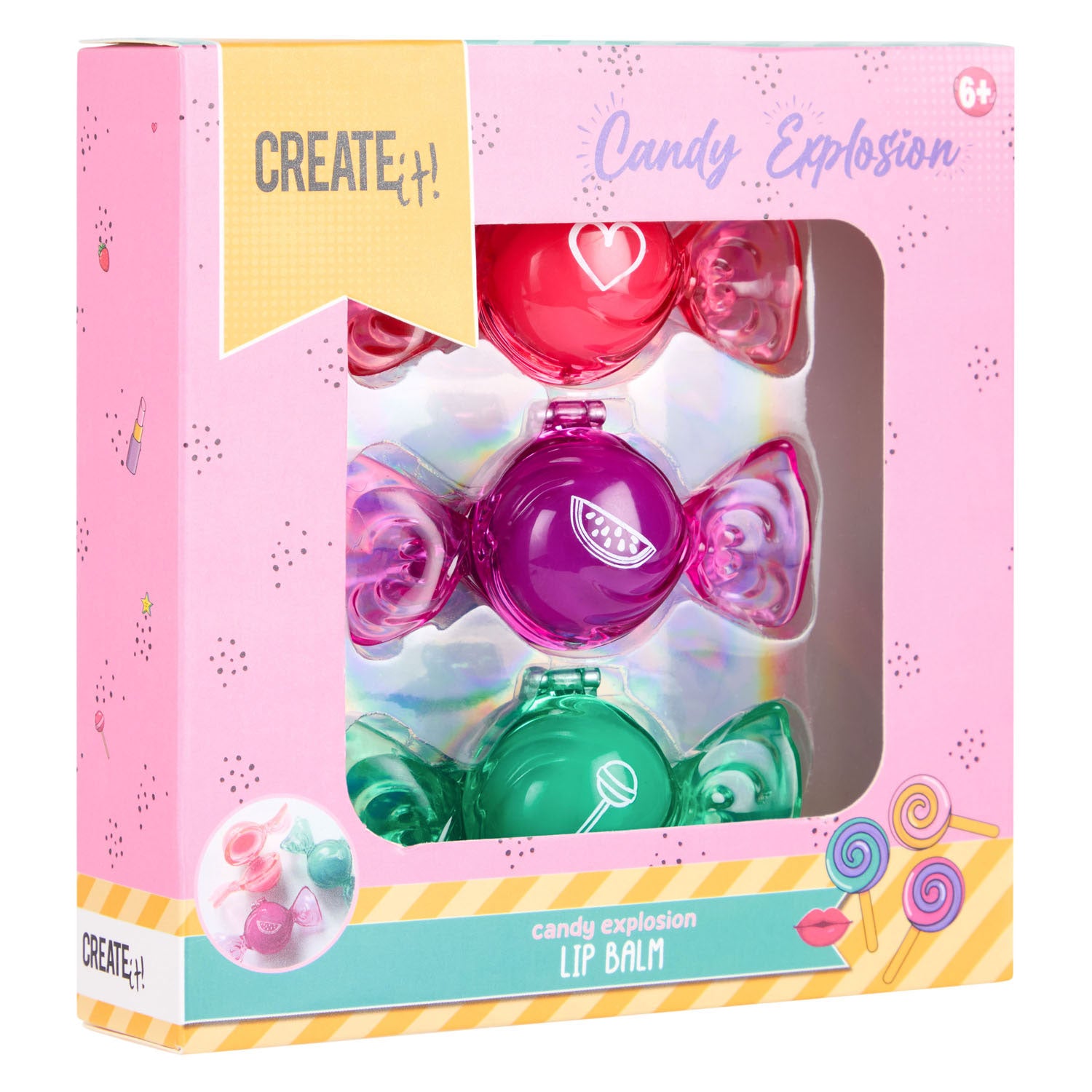 Erstellen Sie es! Candy Lippenbalsam Cool Box, 3st.