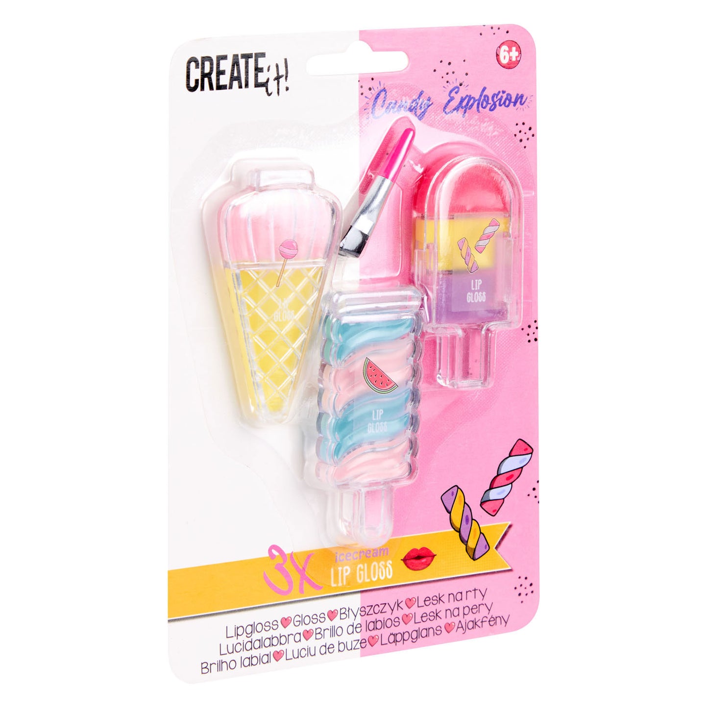 Erstellen Sie es! Candy Lipgloss ijsjes, 3st.