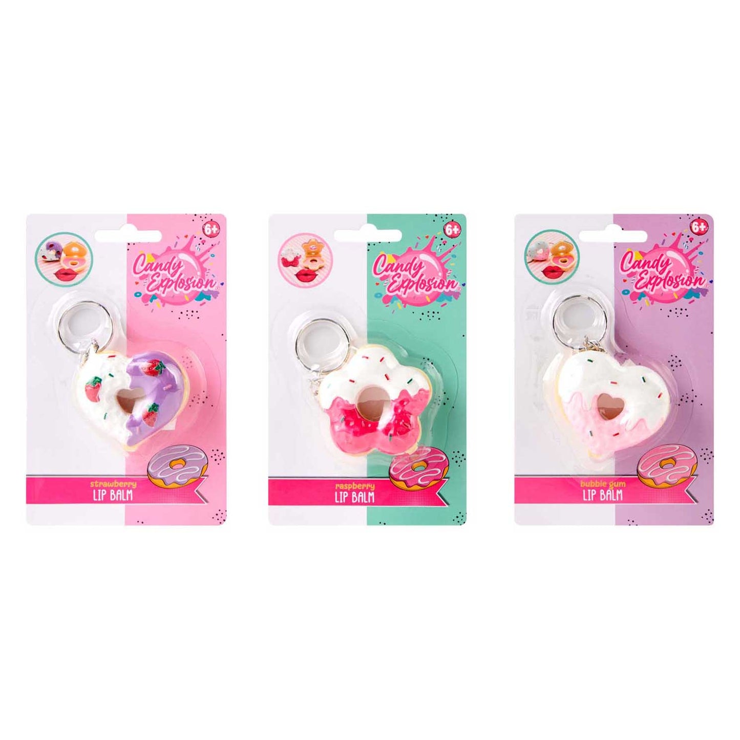 Canenco schafft es! Candy Explosion Donut Lippenbalsam Schlüsselanhänger
