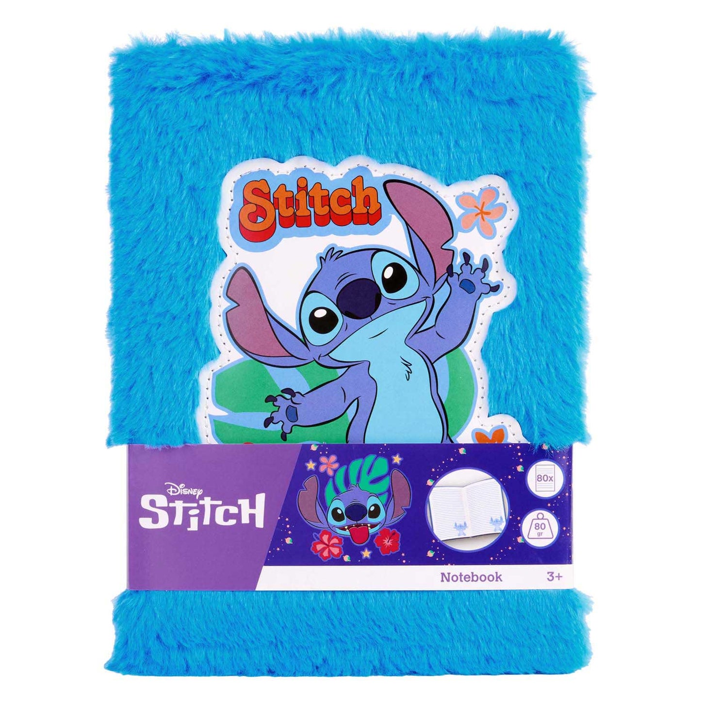 Canenco Stitch Plüsch-Notizbuch hellblau