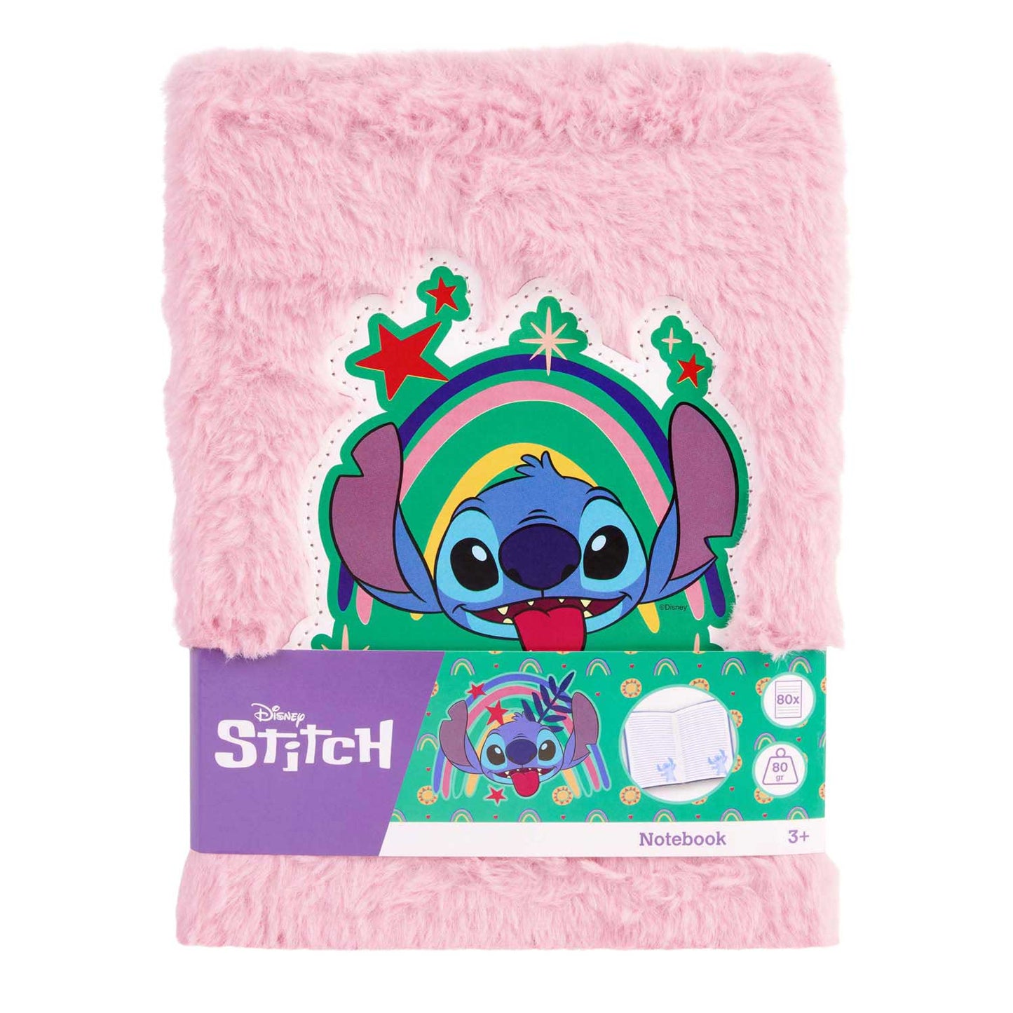 Canenco Stitch Plüsch-Notizbuch rosa