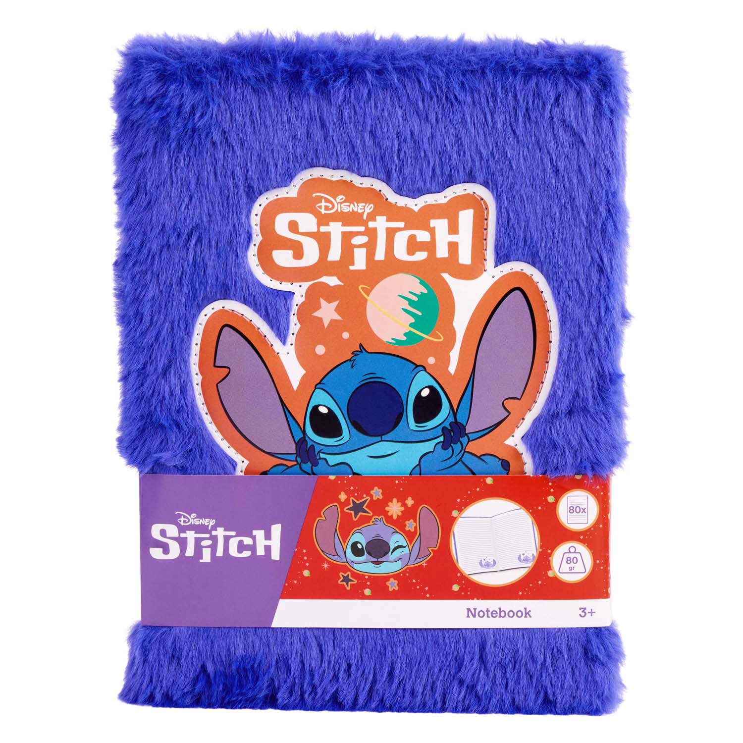 Canenco Stitch Plüsch-Notizbuch dunkelblau