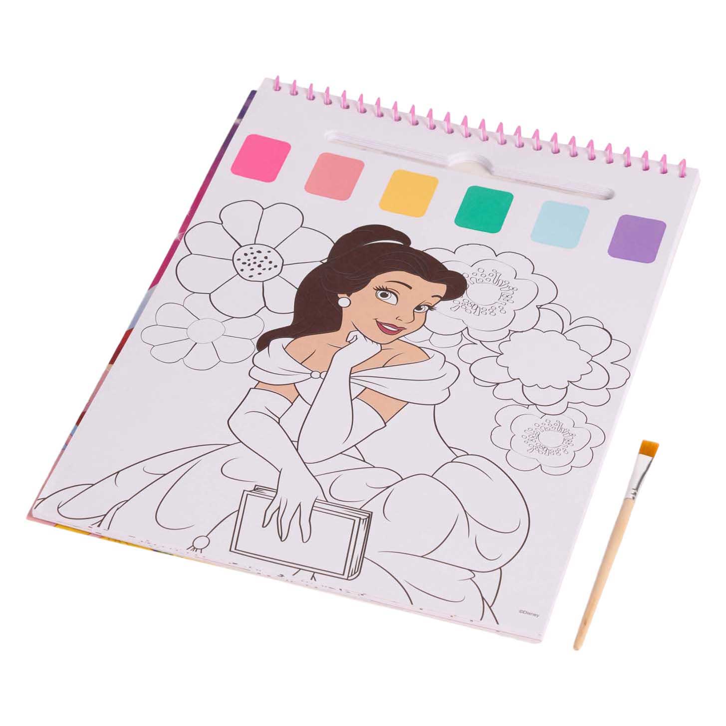 Canenco Disney Princess Wasserfarben-Set-Buch – inkl. Pinsel