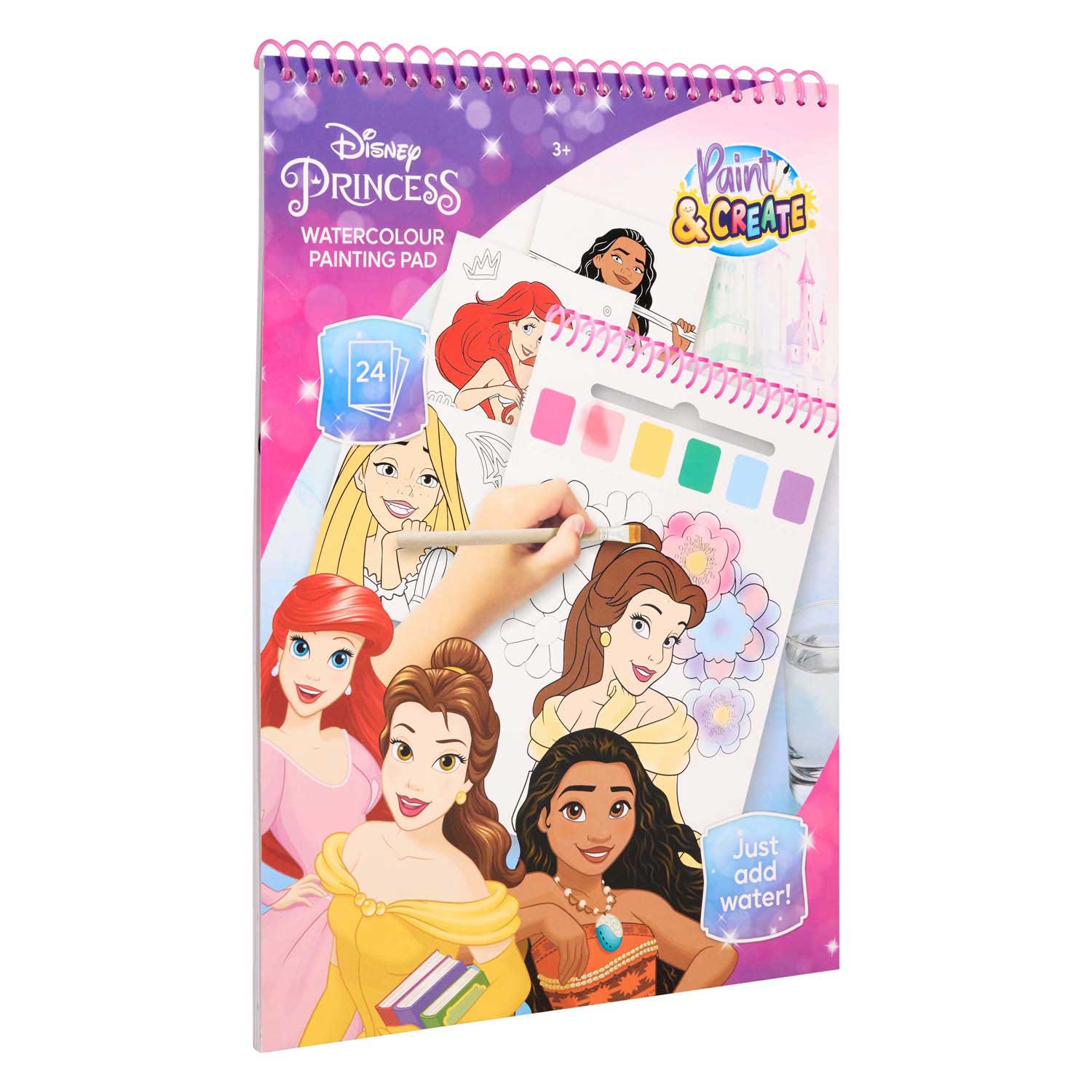 Canenco Disney Princess Wasserfarben-Set-Buch – inkl. Pinsel
