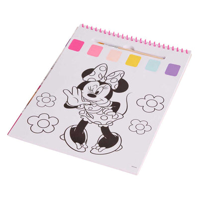 Canenco Minnie Mouse Wasserfarben-Set-Buch – inkl. Pinsel