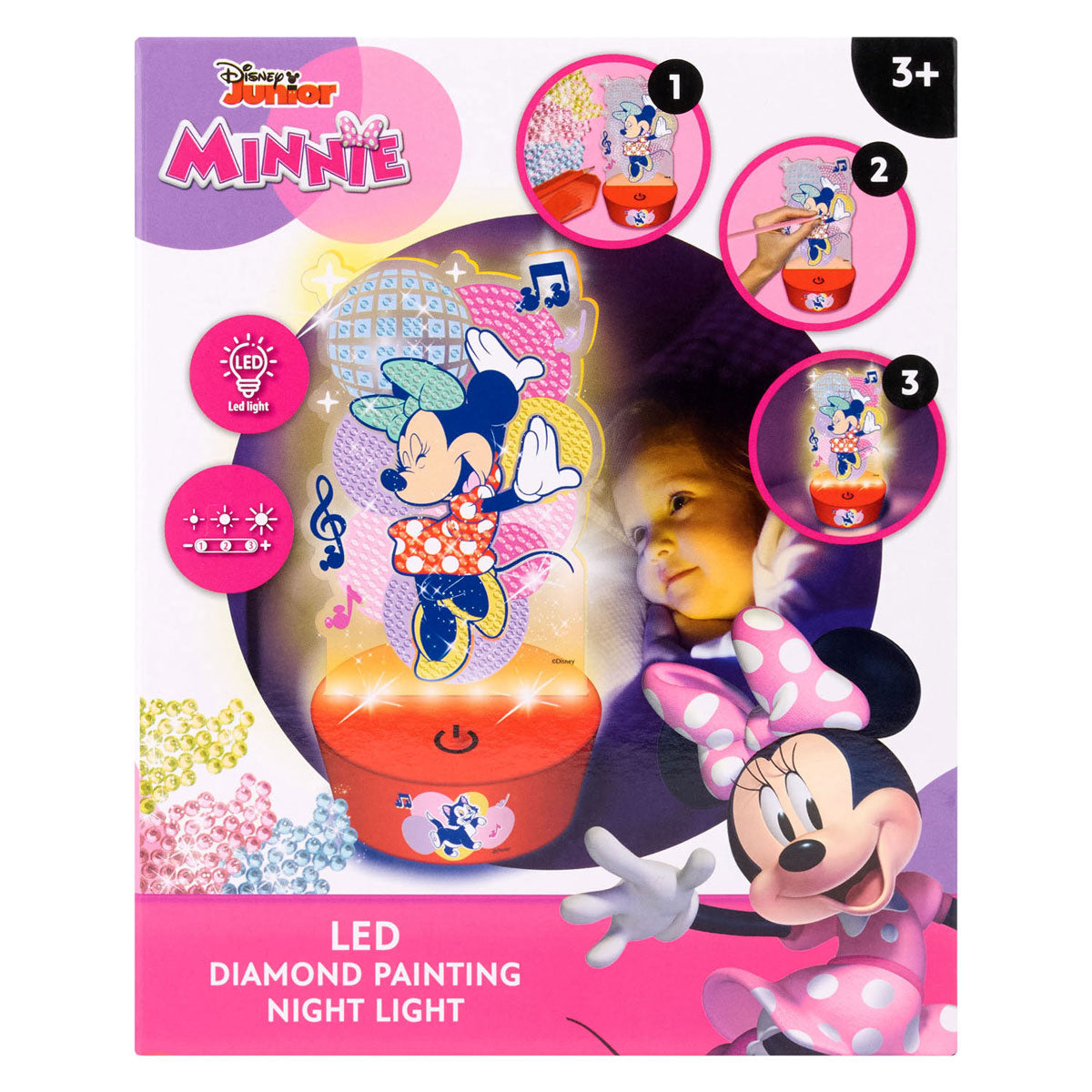 Canenco Minnie Maus Diamantmalerei Nachtlampe