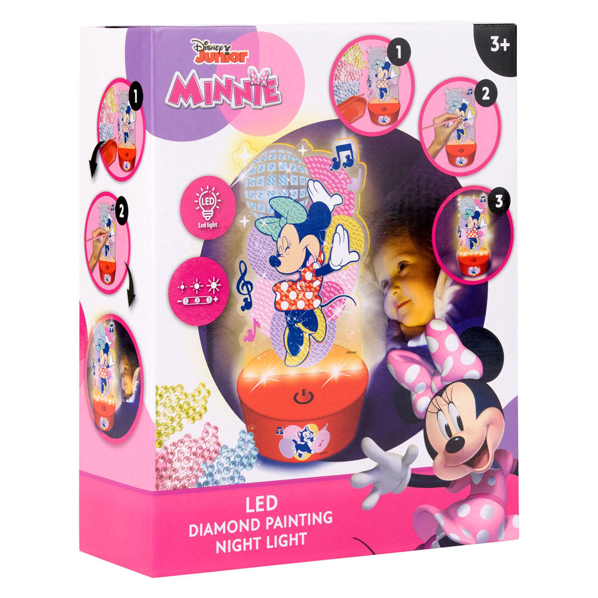 Canenco Minnie Maus Diamantmalerei Nachtlampe