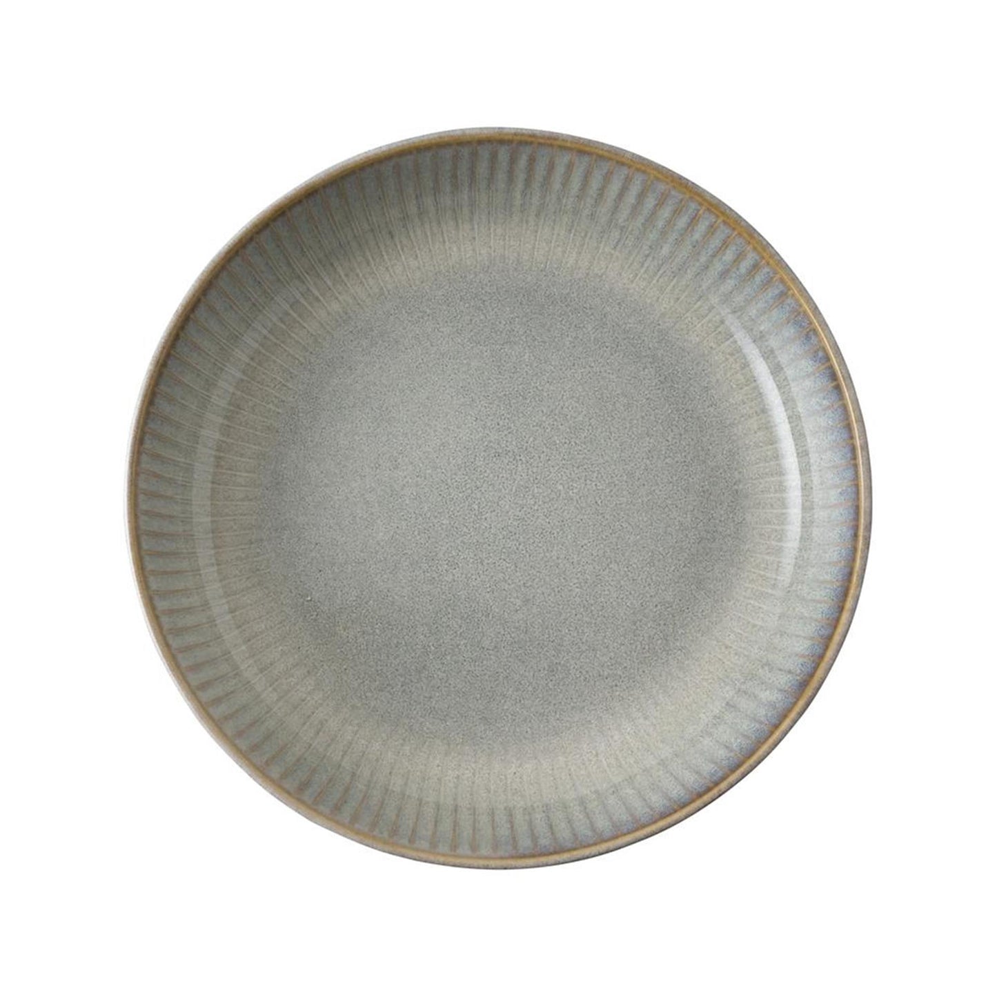 Tiefer Teller aus niederländischem Rosensaphir, ø23 cm, grau