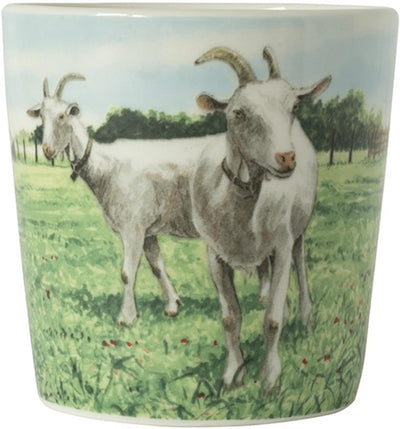Wiebe van der Zee Wiebe's Farm Minibecher Ziege 230 ml, Schachtel mit 6 Stück, Porzellan
