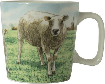 Wiebe van der Zee Wiebe's Farm Minibecher Schaf 230 ml, Schachtel mit 6 Stück, Porzellan