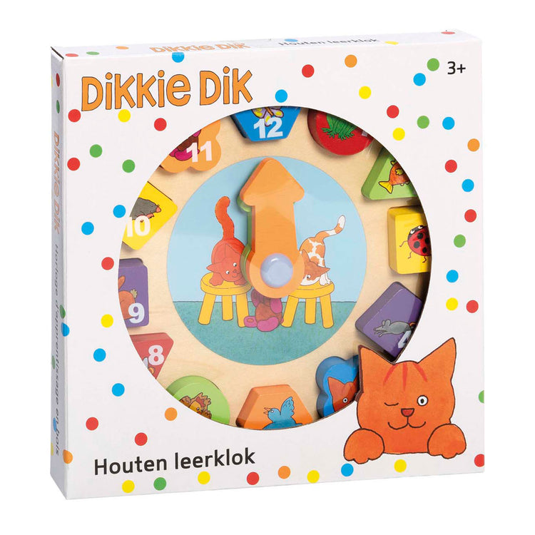 Bambelino Toys Dikkie Dik Wooden Learning Clock, 12dlg.