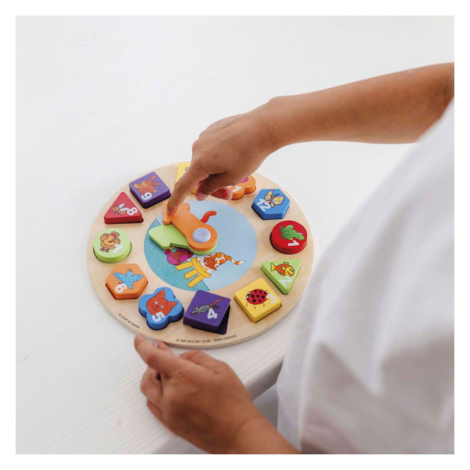 Bambelino Toys Dikkie Dik Wooden Learning Clock, 12dlg.