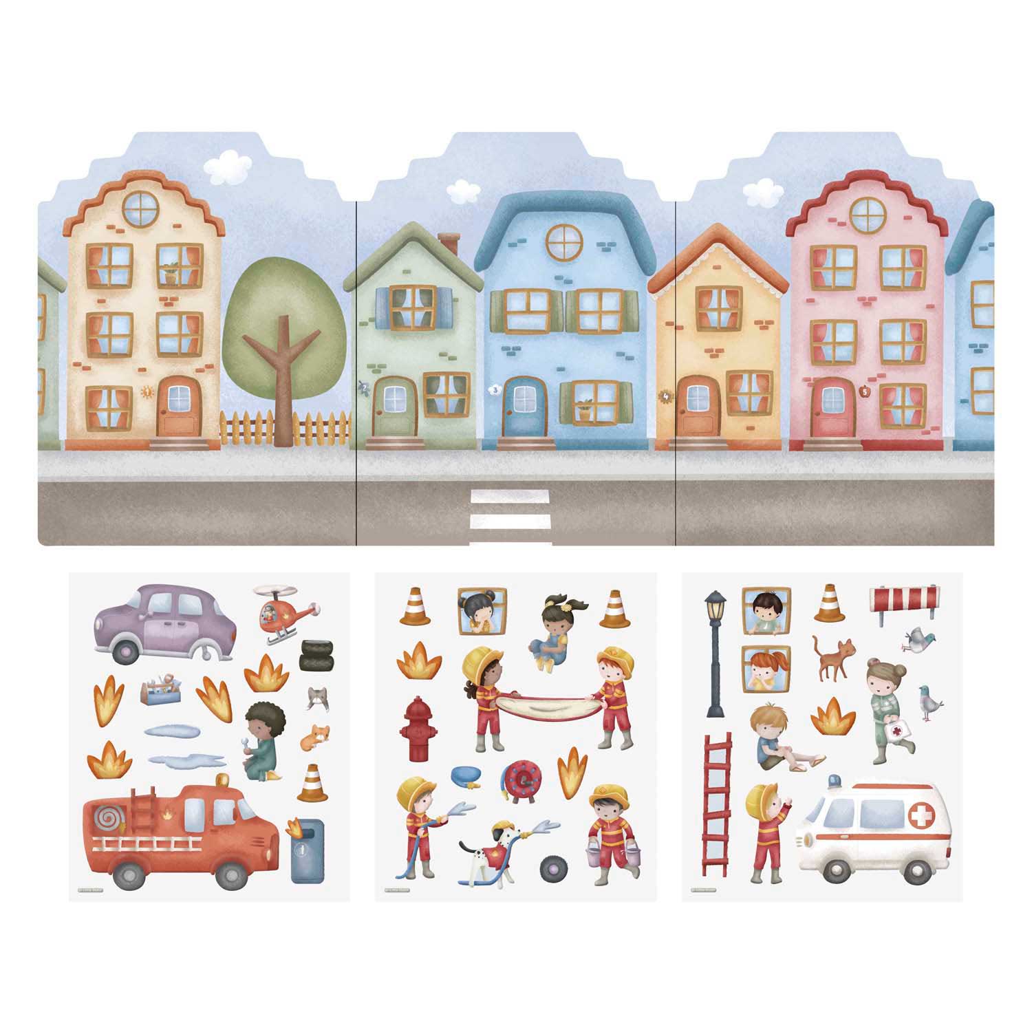 Little Dutch Stickerbögen Jims Feuerwehr