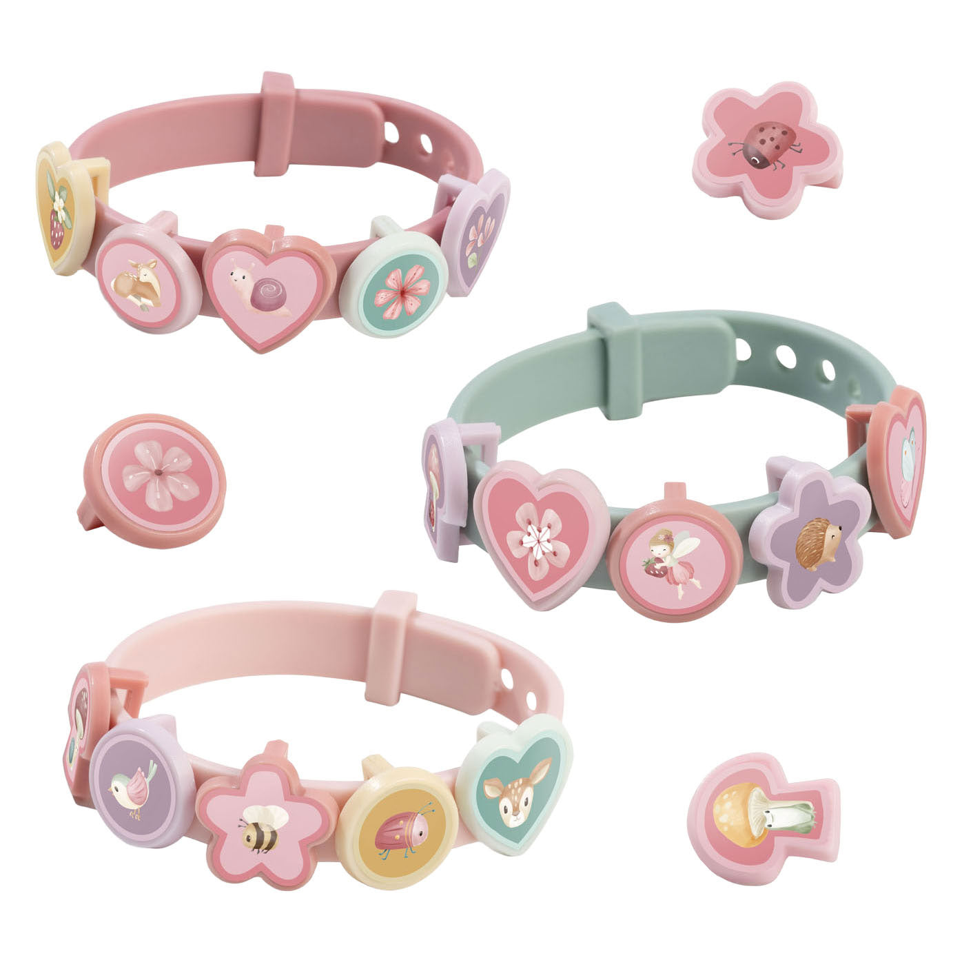 Little Dutch Schiebearmbänder Charms Feengarten | 3 Stück