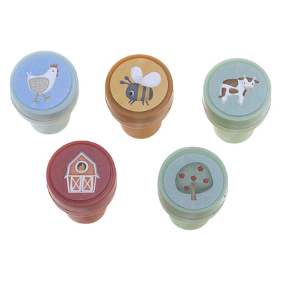 Little Dutch Little Farm Totum Stamp Set 12 Teile mit Tinte