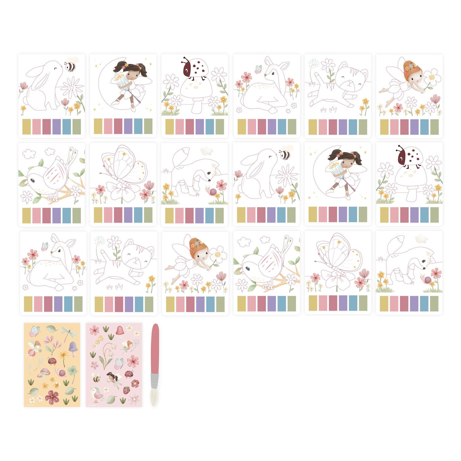 Little Dutch Rosa Friends Aquarell-Set Feengarten