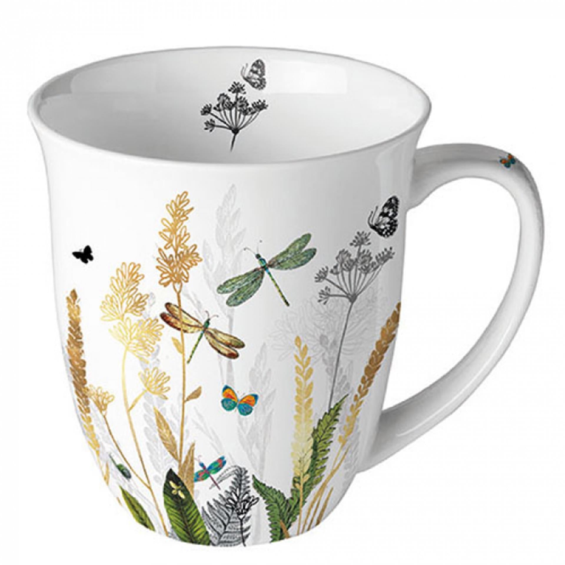 Ambiente Becher Zierblumen weiß