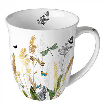 Ambiente Becher Zierblumen weiß