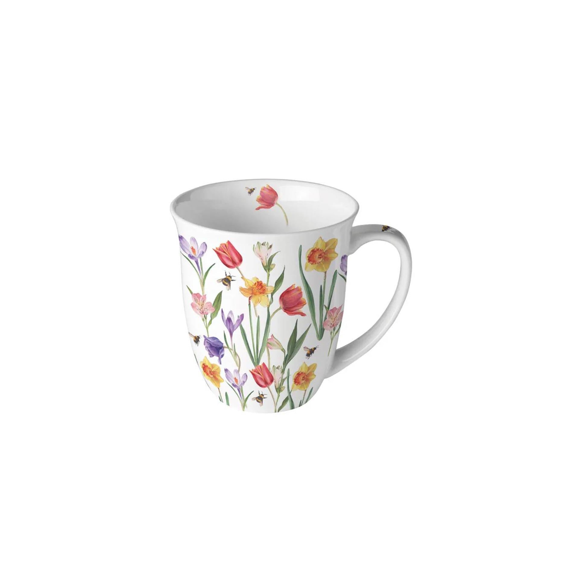 Ambiente Becher 0,4l Blumen im Frühling