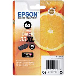 Epson Singlepack -Foto schwarz 33xl Claria Premium -Tinte