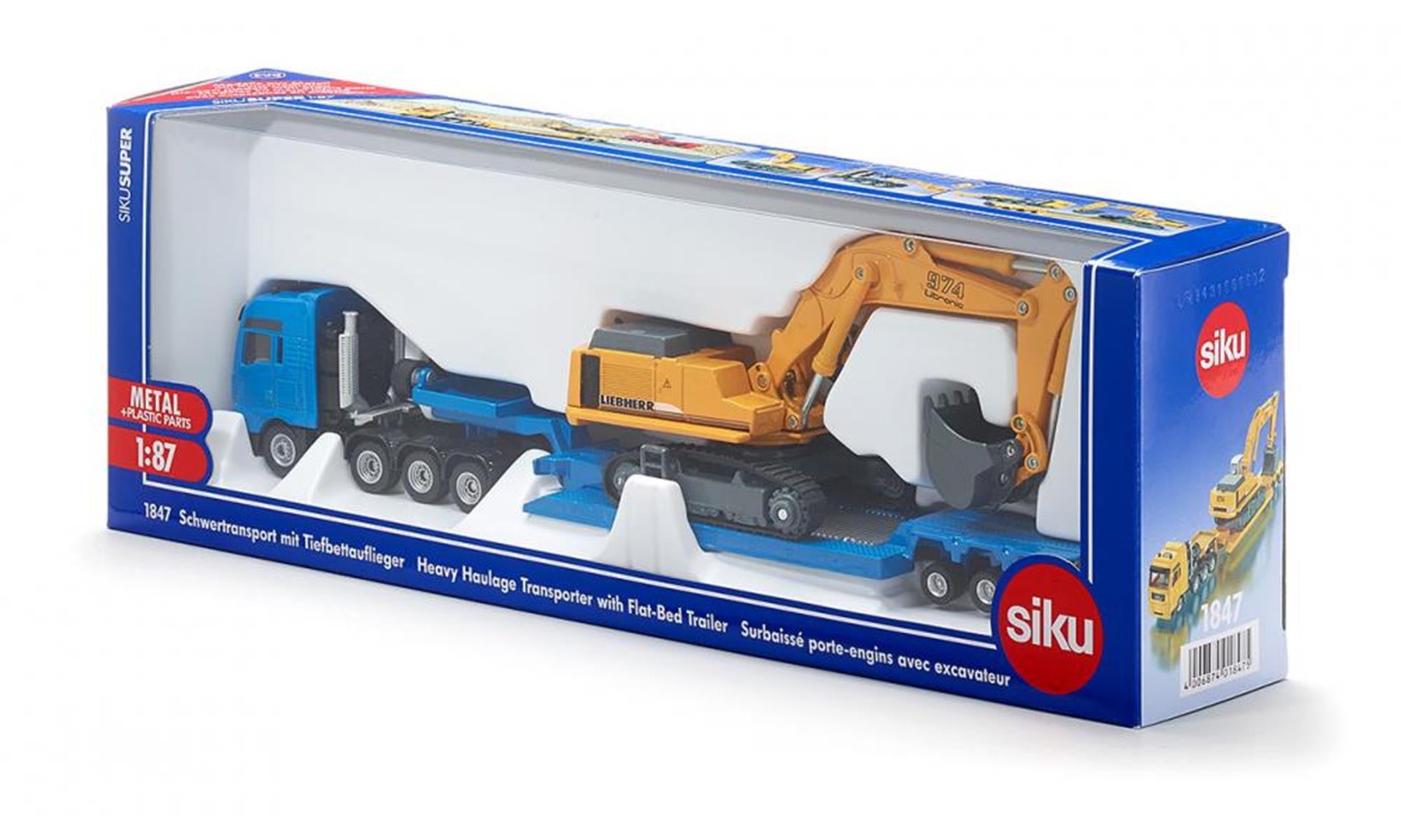 Siku 1847 Schwertransporter mit Tieflader