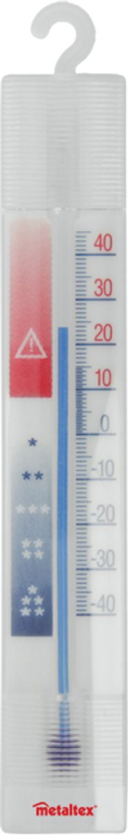Metaltex - Gefrierschrankthermometer - Kühlschrankthermometer - 15,5 cm - Polystyrol - Weiß