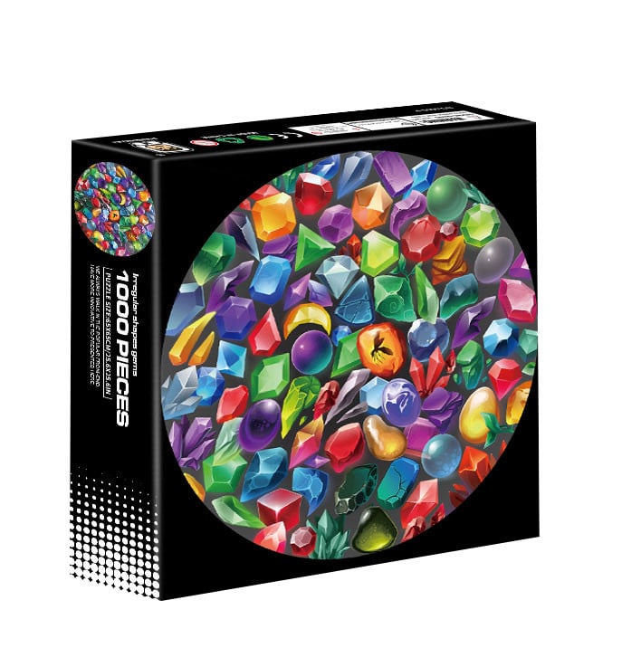 Intro -Puzzle -Runde - Bunte Edelsteine ​​- 1000 Stücke
