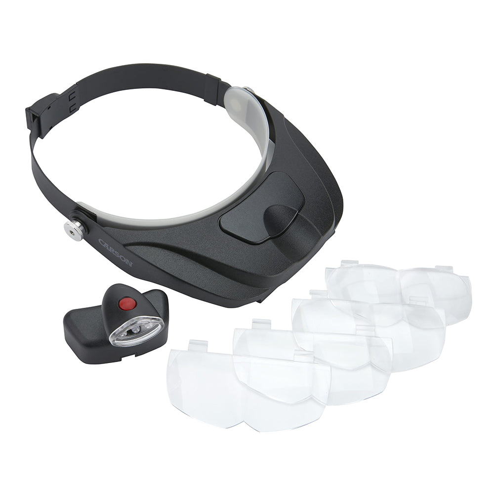 Carson Head Loop Pro Series Magnivisor Deluxe mit LED- und 4 Objektiven