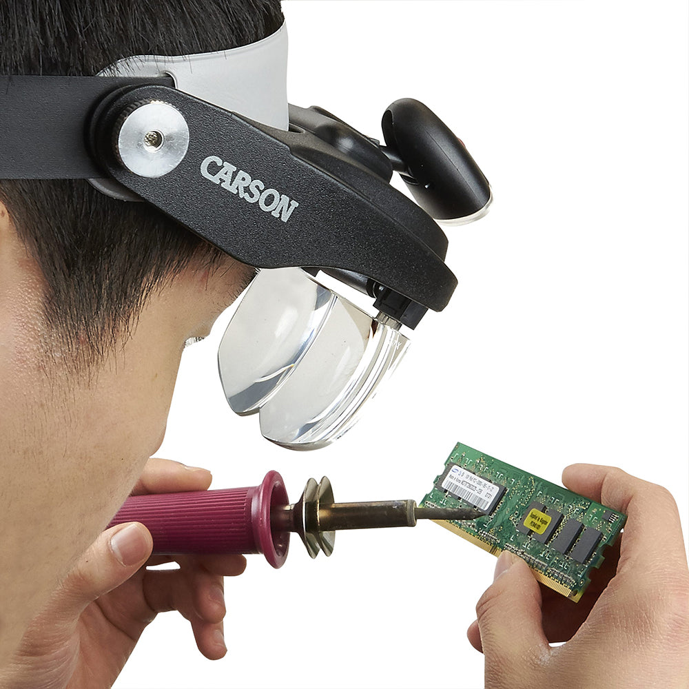 Carson Head Loop Pro Series Magnivisor Deluxe mit LED- und 4 Objektiven