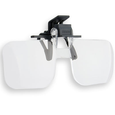 Carson Loep Brille 2x (+4.00 Dioptrie) Clip-On und Flip-up