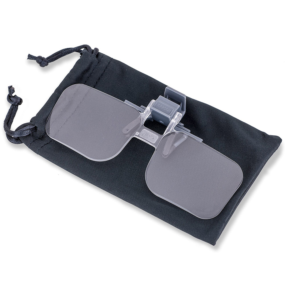 Carson Loep Brille 2x (+4.00 Dioptrie) Clip-On und Flip-up