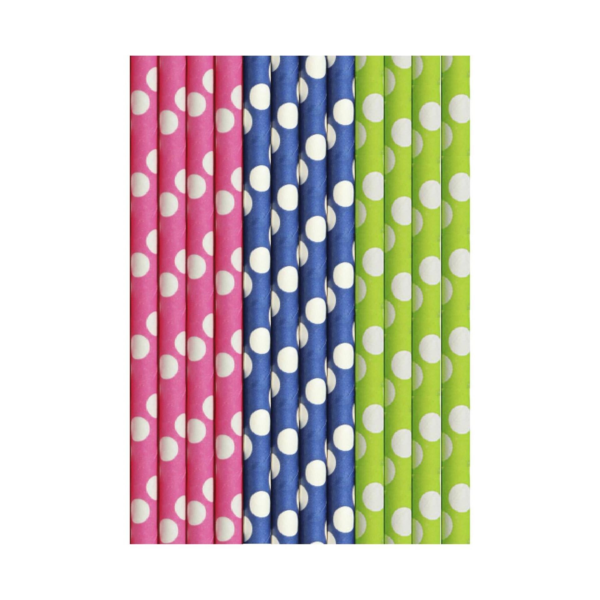 Duni Papierstrohhalme Cocktail Dots 25 Stk