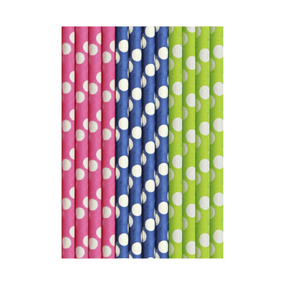 Duni Papierstrohhalme Cocktail Dots 25 Stk