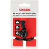 Simson Fahrradklingel Micro 23mm gummielastische Befestigung schwarz